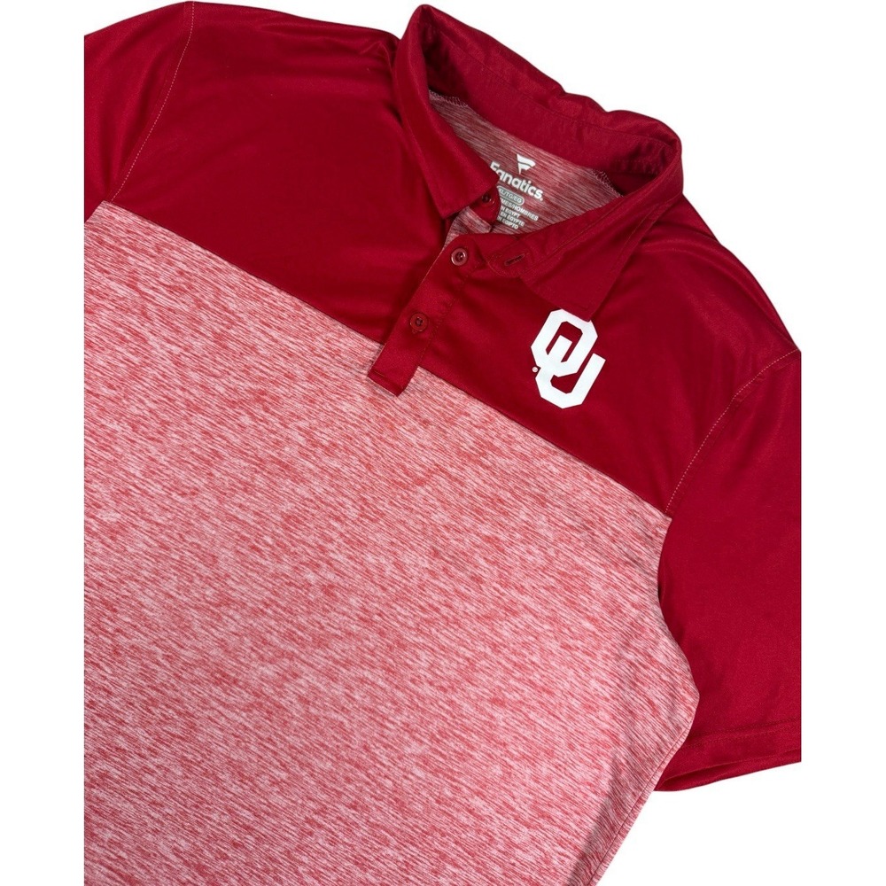 Fanatics Oklahoma Sooners Performance Colorblock Polo Shirt Men's XL